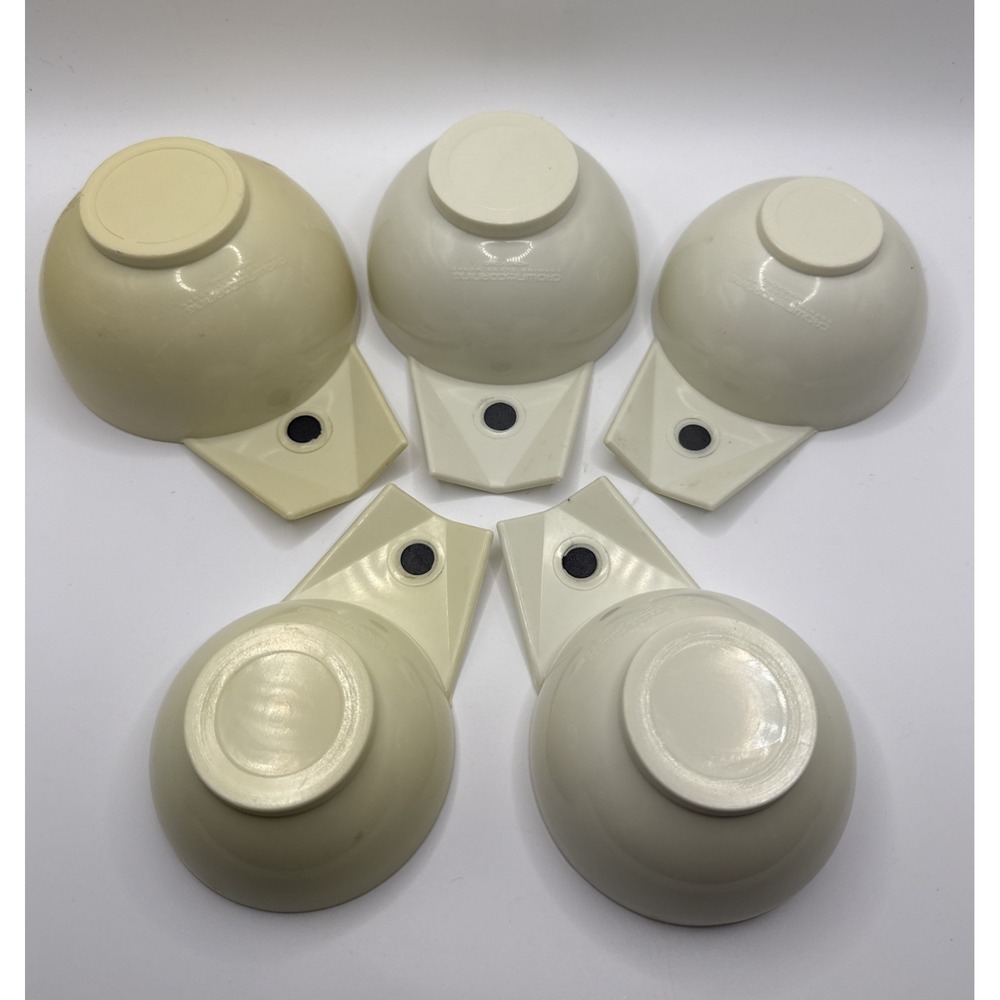 Vintage Crown Corning Beige  Magnetic Measuring Cup Set of 5